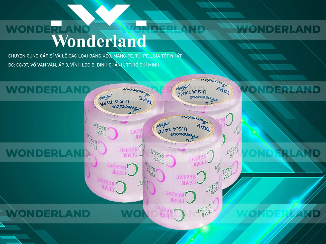 BĂNG KEO IN CHỮ SIZE 85MM WONDERLAND GIÁ RẺ NHẤT