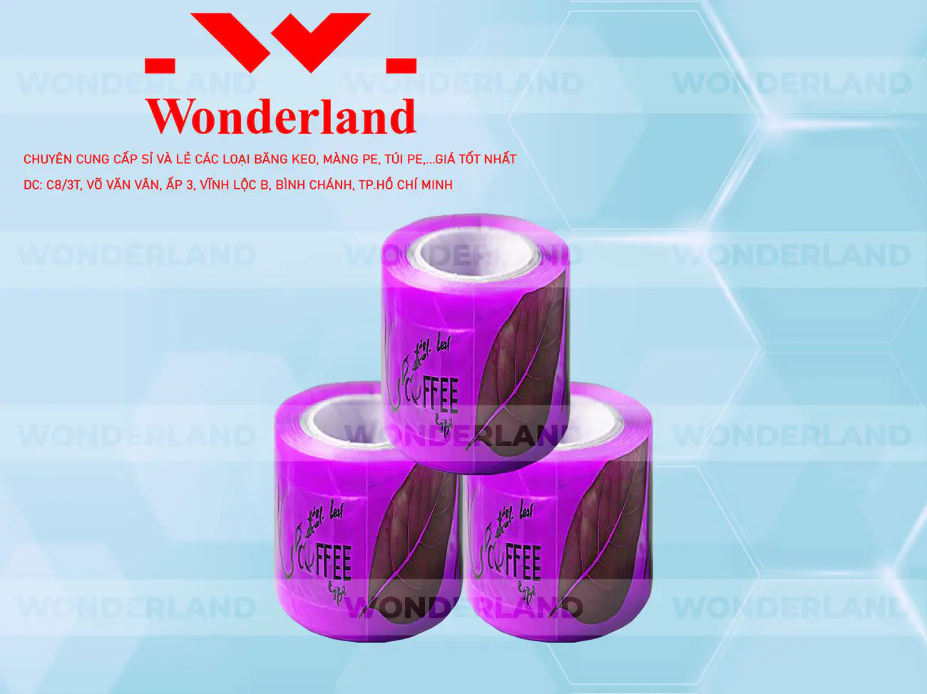 BĂNG KEO IN CHỮ SIZE 86MM WONDERLAND GIÁ RẺ NHẤT