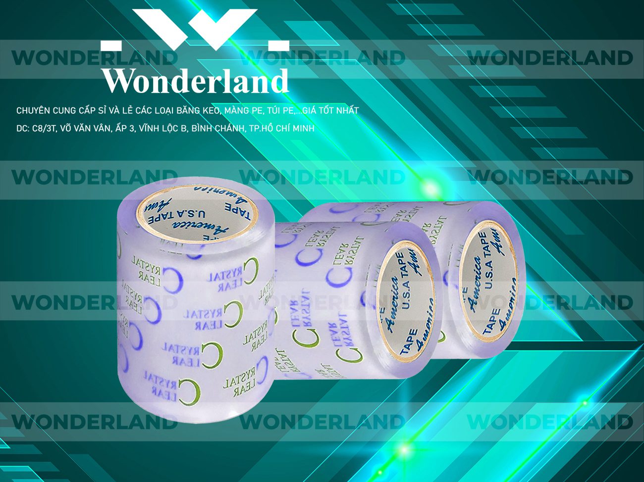 BĂNG KEO IN CHỮ SIZE 87MM WONDERLAND GIÁ RẺ NHẤT