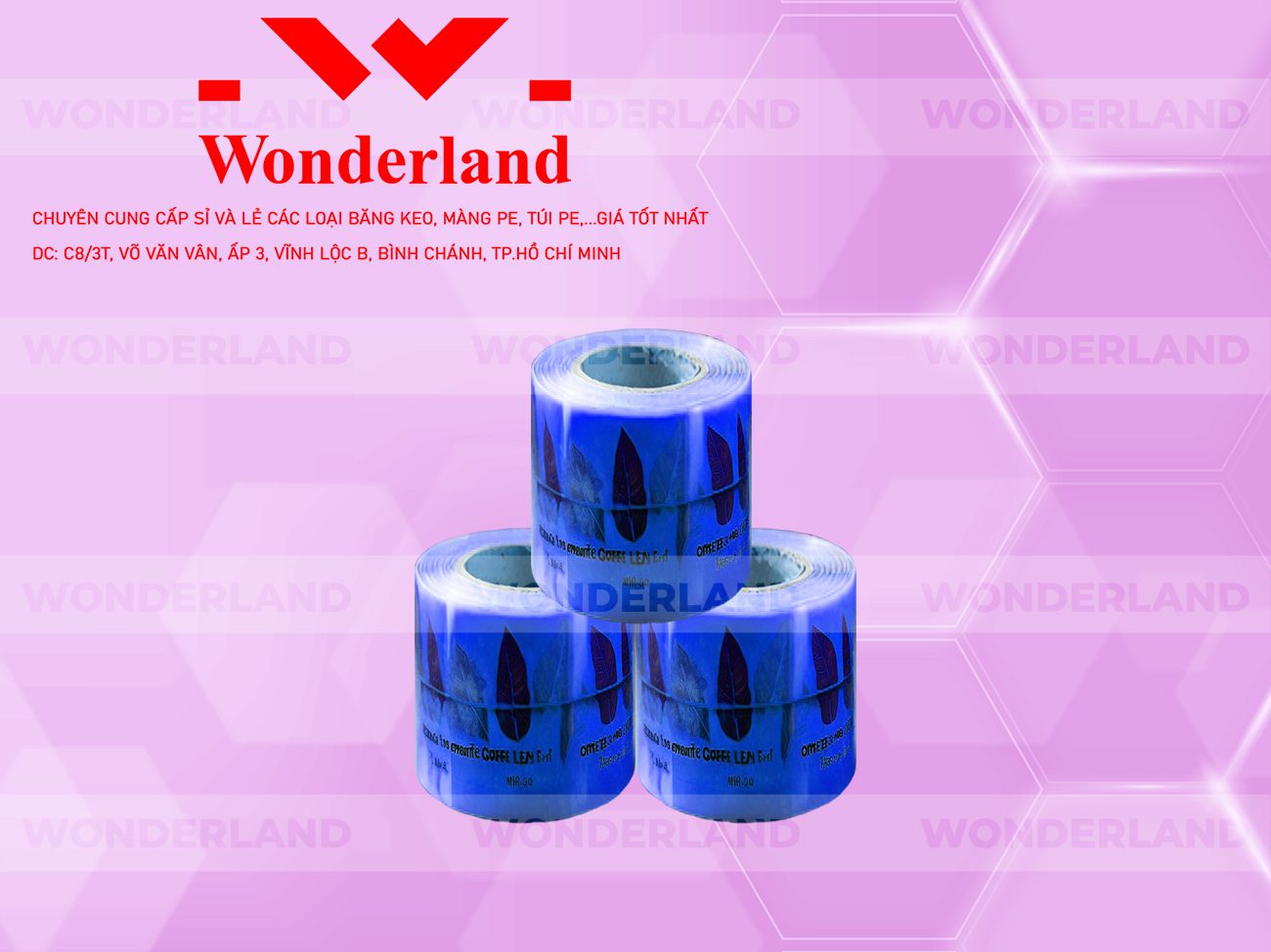 BĂNG KEO IN CHỮ SIZE 88MM WONDERLAND GIÁ RẺ NHẤT