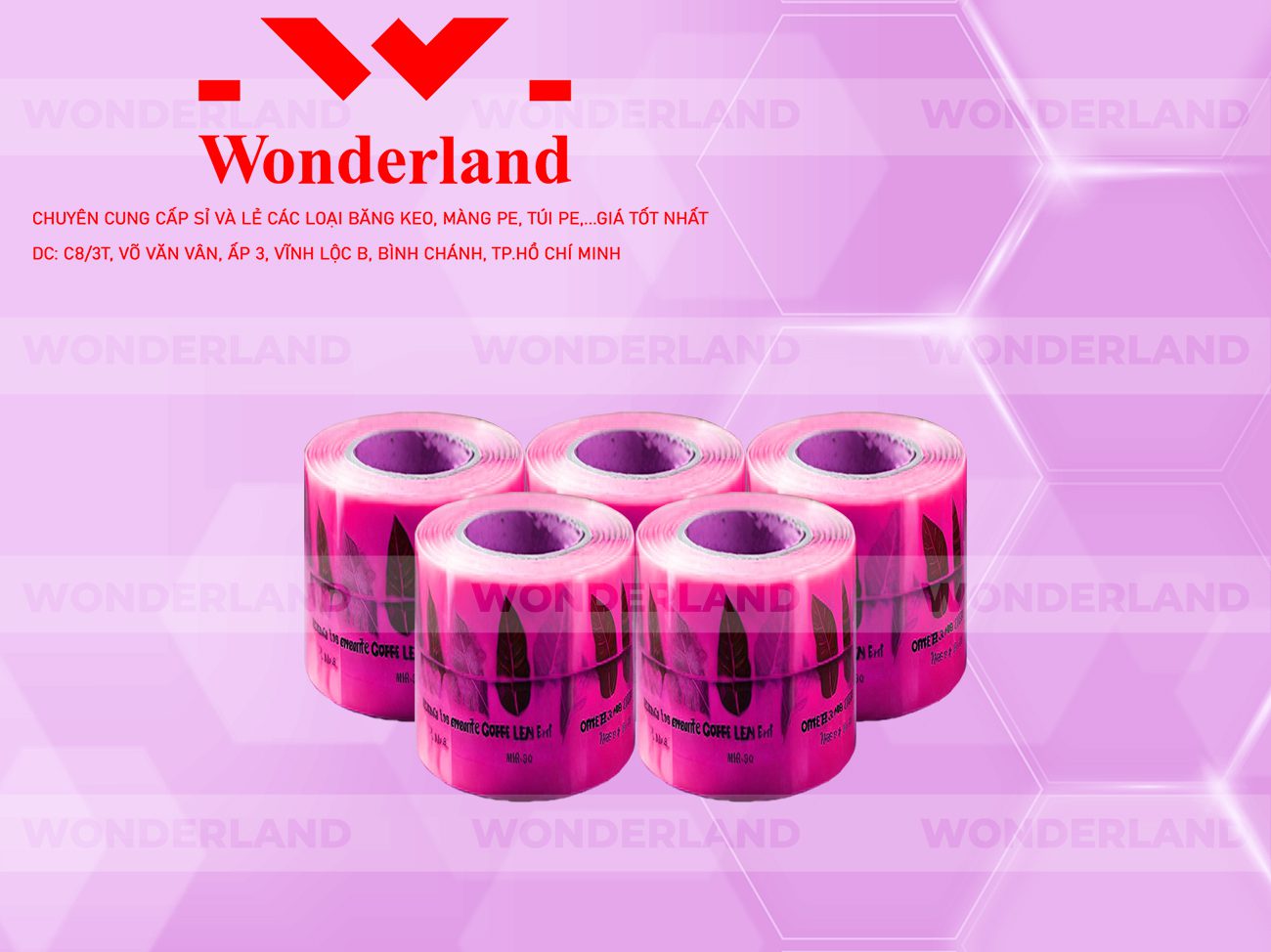 BĂNG KEO IN CHỮ SIZE 90MM WONDERLAND GIÁ RẺ NHẤT