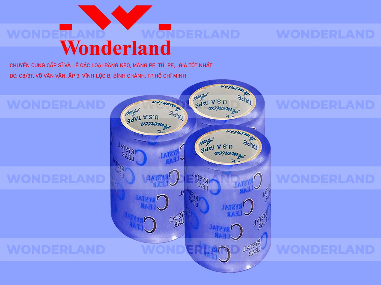 BĂNG KEO IN CHỮ SIZE 91MM WONDERLAND GIÁ RẺ NHẤT