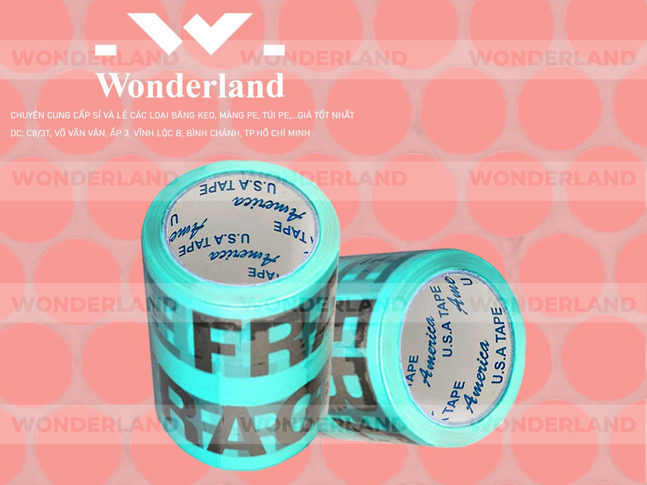 BĂNG KEO IN CHỮ SIZE 91MM WONDERLAND GIÁ TỐT