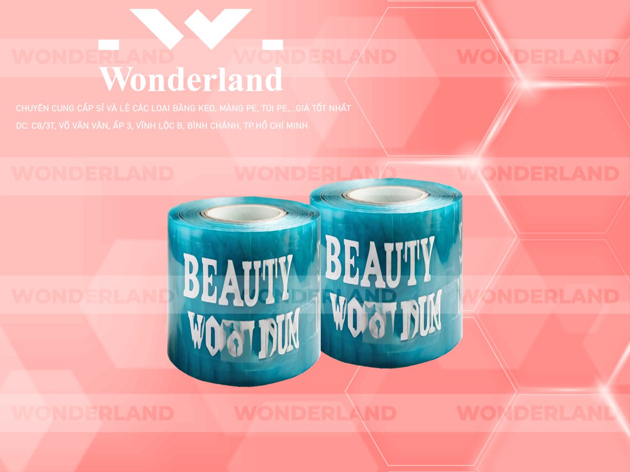 BĂNG KEO IN CHỮ SIZE 92MM WONDERLAND CHẤT LƯỢNG