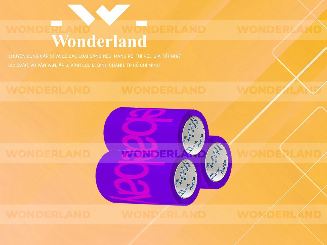 BĂNG KEO IN CHỮ SIZE 92MM WONDERLAND GIÁ SỈ TỐT NHẤT