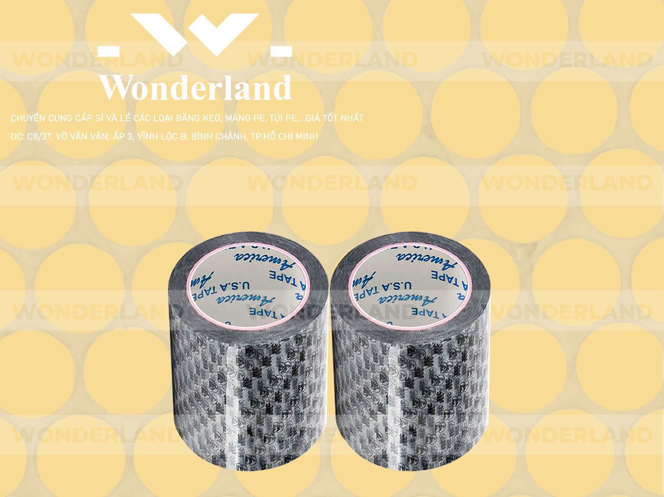 BĂNG KEO IN CHỮ SIZE 93MM WONDERLAND CHẤT LƯỢNG TỐT NHẤT
