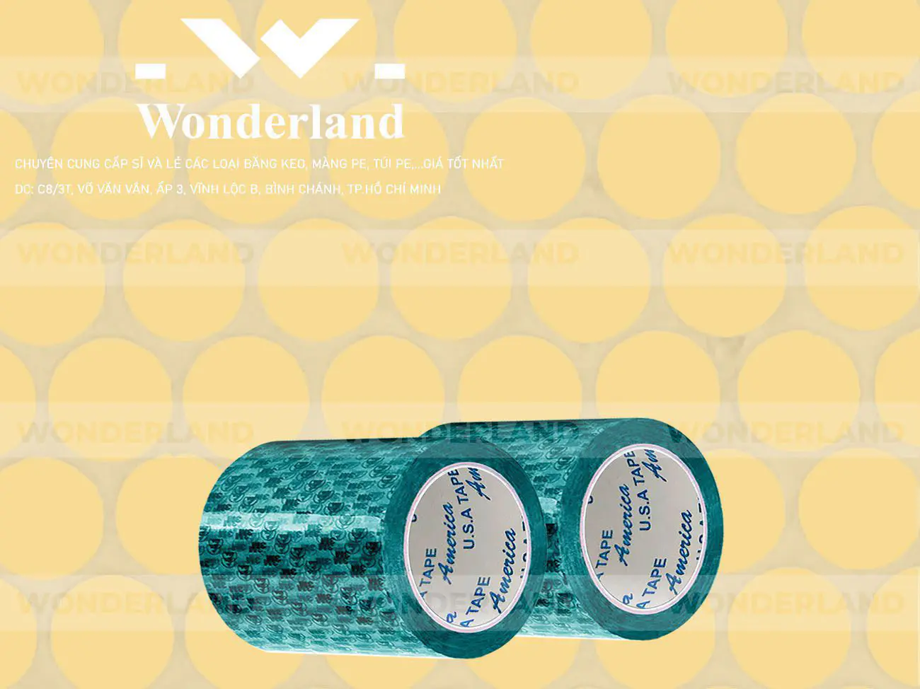 BĂNG KEO IN CHỮ SIZE 95MM WONDERLAND CHẤT LƯỢNG TỐT NHẤT