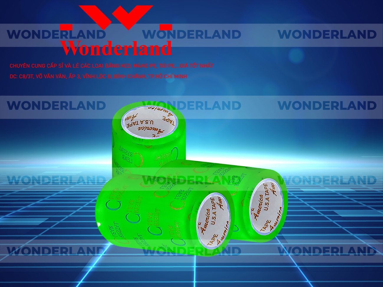 BĂNG KEO IN CHỮ SIZE 95MM WONDERLAND GIÁ RẺ NHẤT