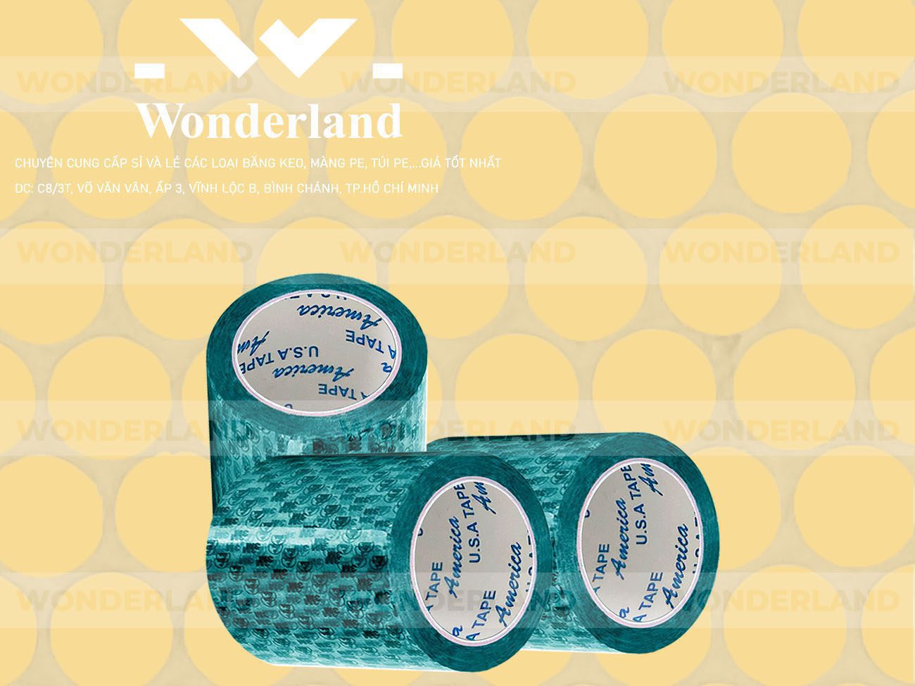 BĂNG KEO IN CHỮ SIZE 95MM WONDERLAND GIÁ TỐT
