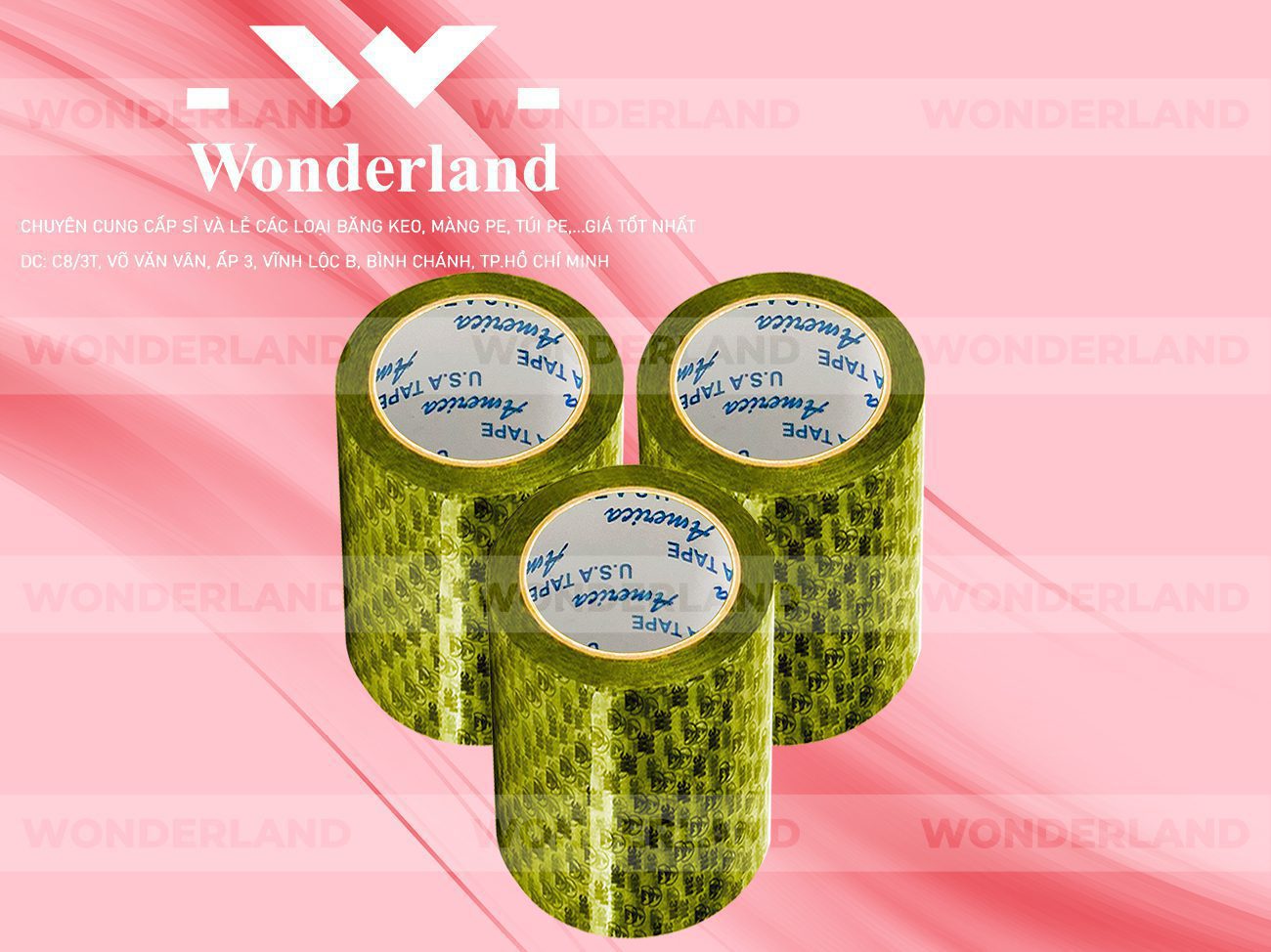 BĂNG KEO IN CHỮ SIZE 97MM WONDERLAND CHẤT LƯỢNG TỐT NHẤT