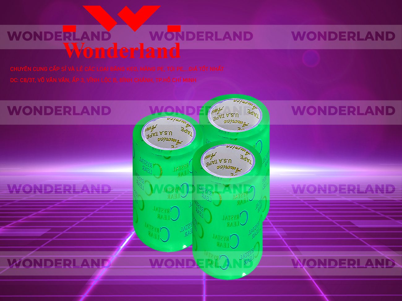 BĂNG KEO IN CHỮ SIZE 97MM WONDERLAND GIÁ RẺ NHẤT