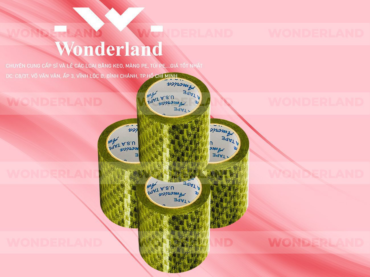 BĂNG KEO IN CHỮ SIZE 97MM WONDERLAND GIÁ TỐT
