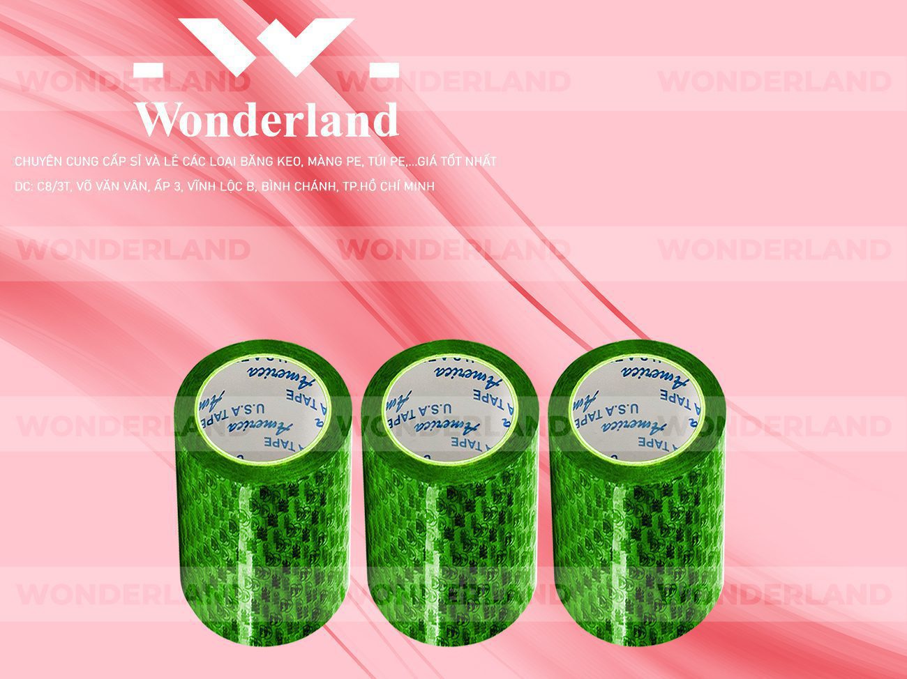 BĂNG KEO IN CHỮ SIZE 99MM WONDERLAND CHẤT LƯỢNG TỐT NHẤT