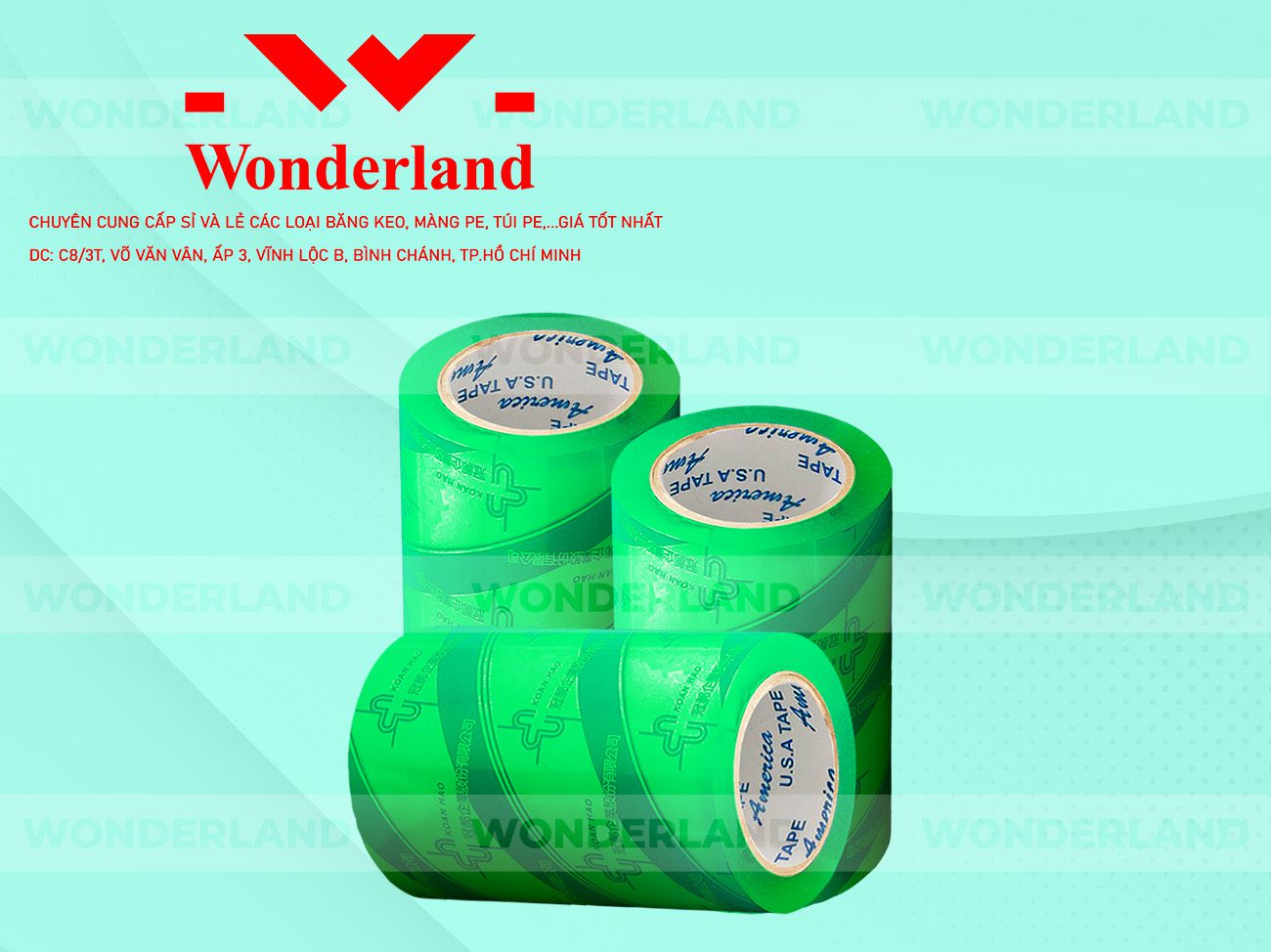 BĂNG KEO IN CHỮ SIZE 99MM WONDERLAND GIÁ SỈ TỐT NHẤT