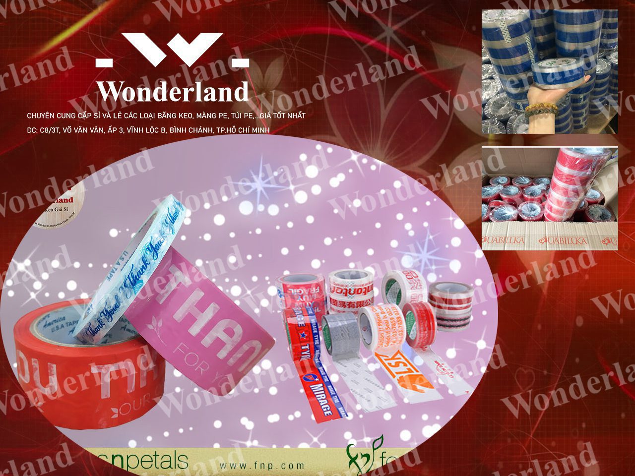 BĂNG KEO IN CHỮ WONDERLAND GIÁ SỈ TỐT NHẤT