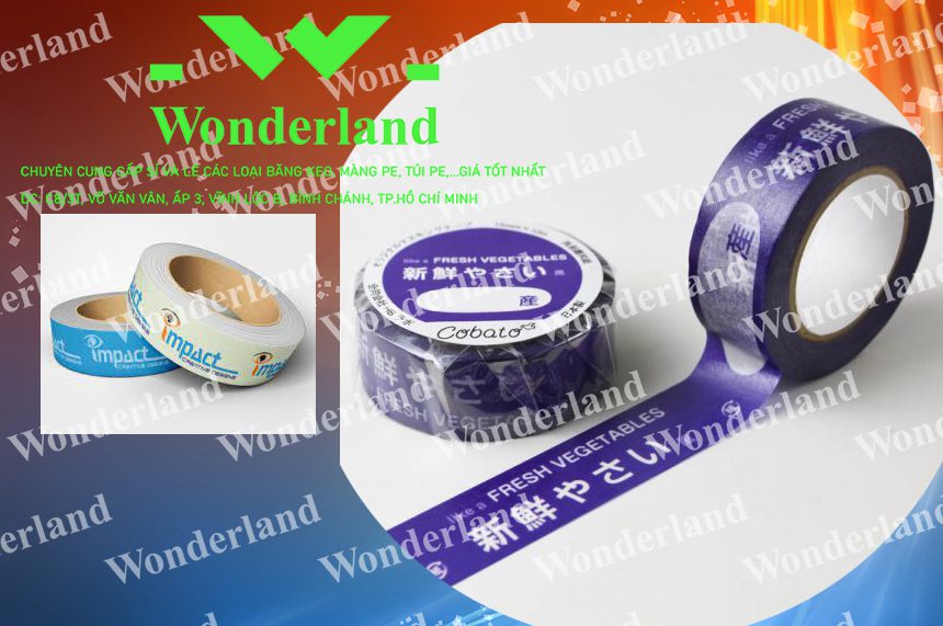 BĂNG KEO IN LOGO SIZE 32MM WONDERLAND CHẤT LƯỢNG HÀNG ĐẦU