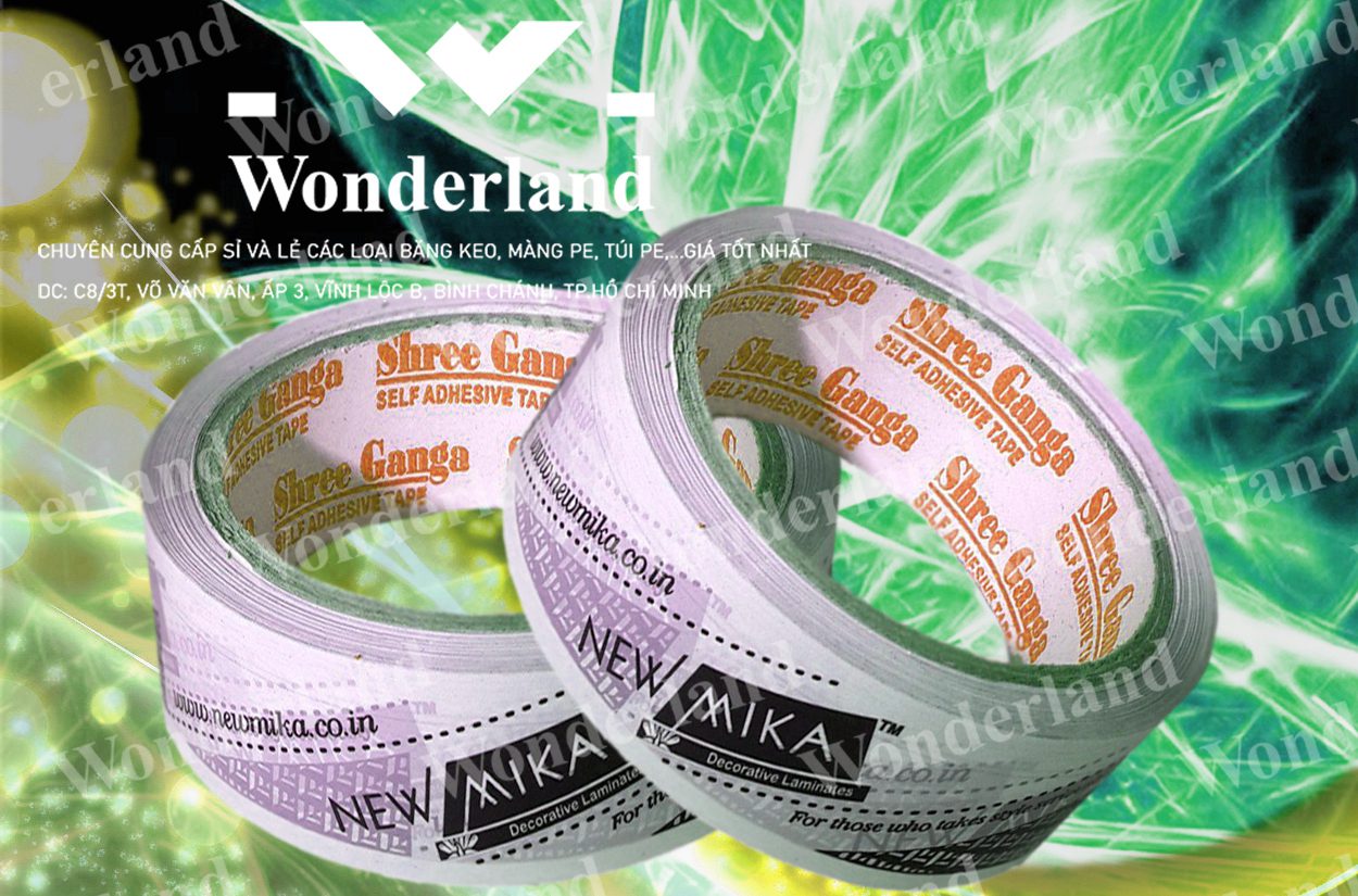 BĂNG KEO IN LOGO SIZE 38MM WONDERLAND CHẤT LƯỢNG TỐT