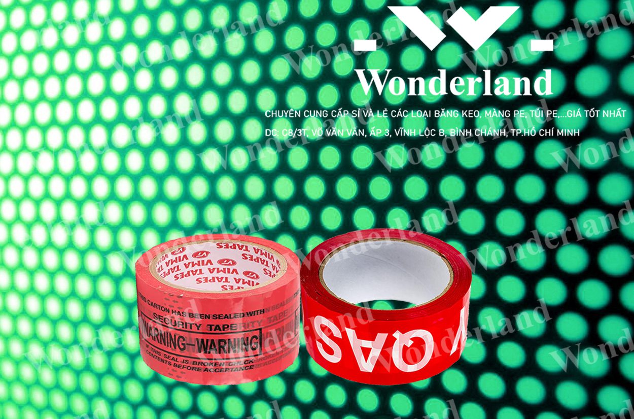 BĂNG KEO IN LOGO SIZE 64MM WONDERLAND CHẤT LƯỢNG HÀNG ĐẦU