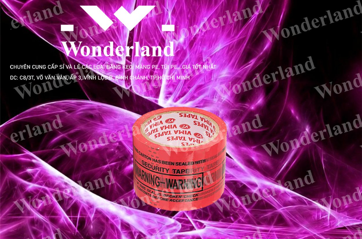 BĂNG KEO IN LOGO SIZE 74MM WONDERLAND CHẤT LƯỢNG HÀNG ĐẦU