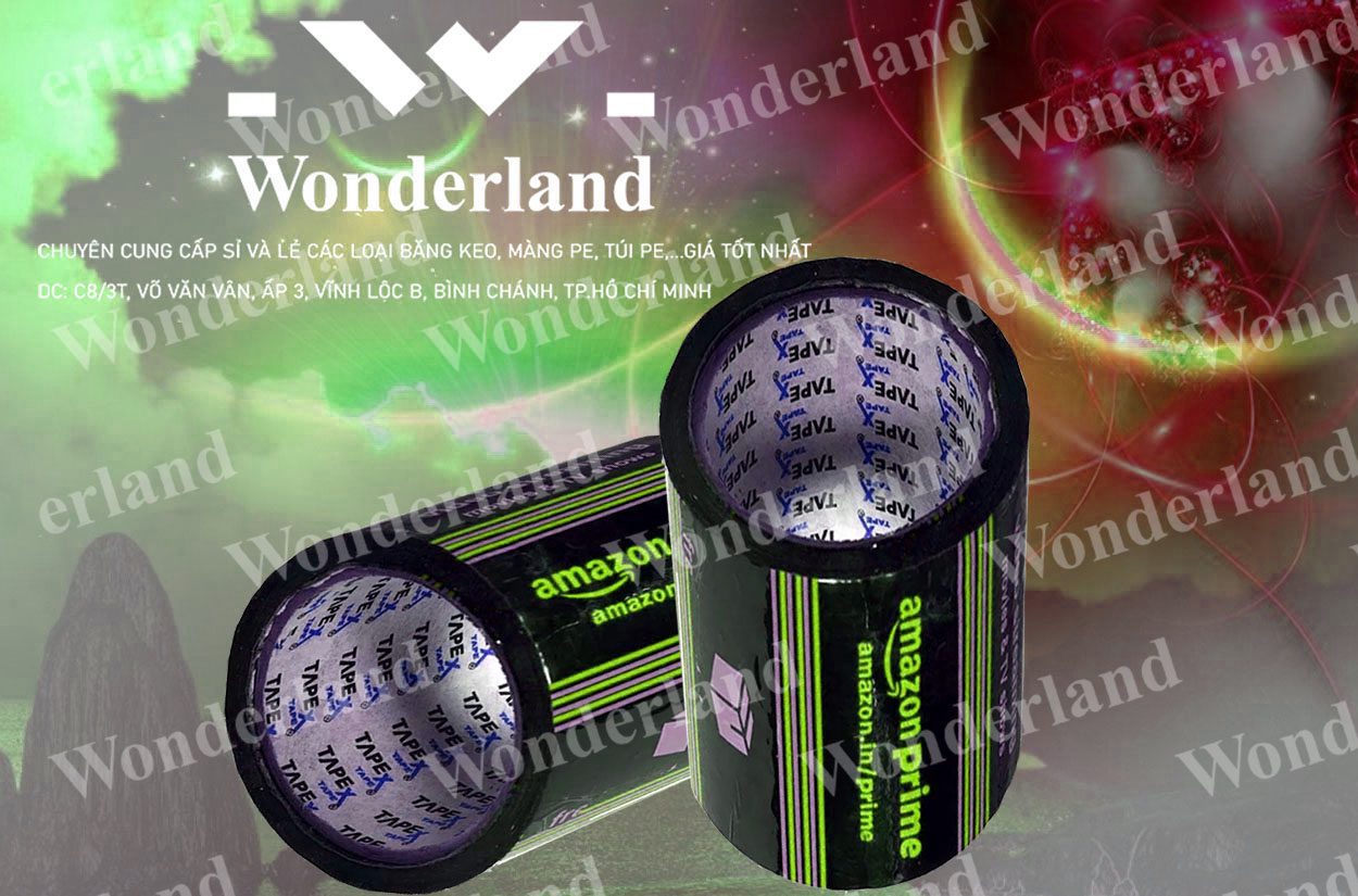 BĂNG KEO IN LOGO SIZE 100MM WONDERLAND CHẤT LƯỢNG CAO