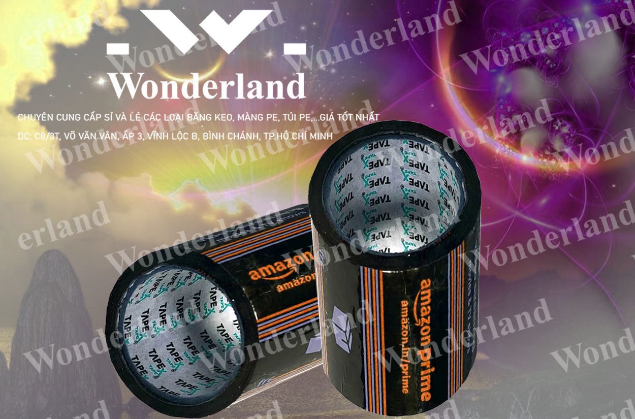 BĂNG KEO IN LOGO SIZE 100MM WONDERLAND CHẤT LƯỢNG TỐT