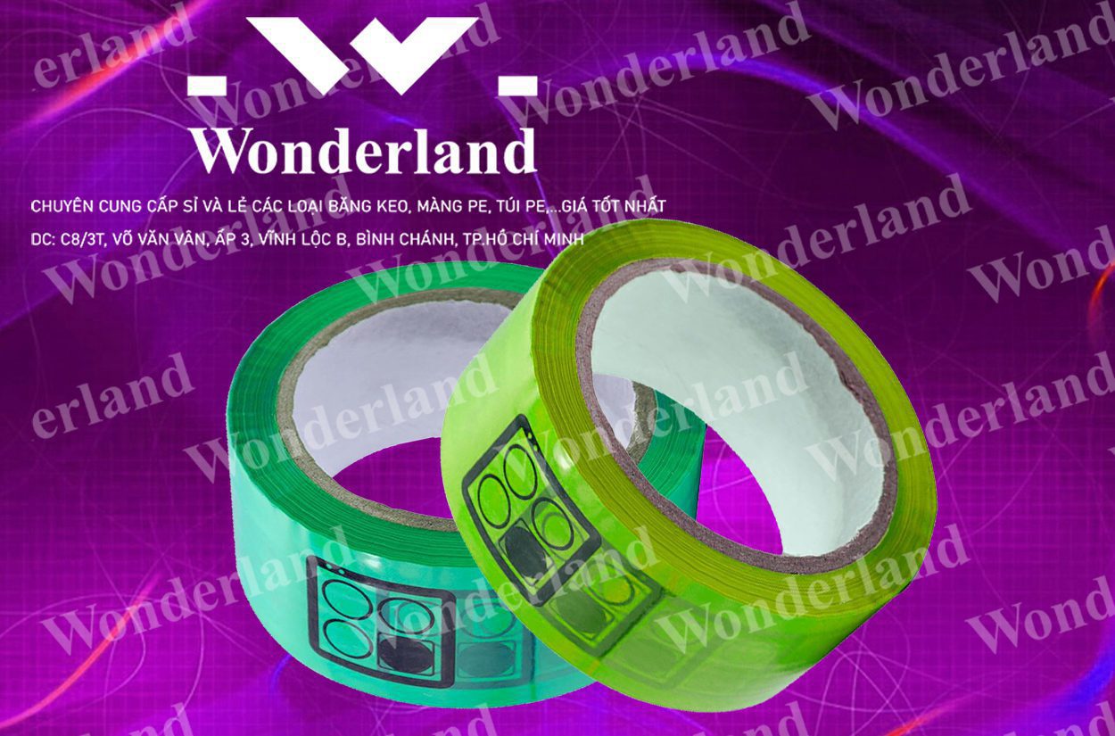 BĂNG KEO IN LOGO SIZE 42MM WONDERLAND CHẤT LƯỢNG CAO NHẤT