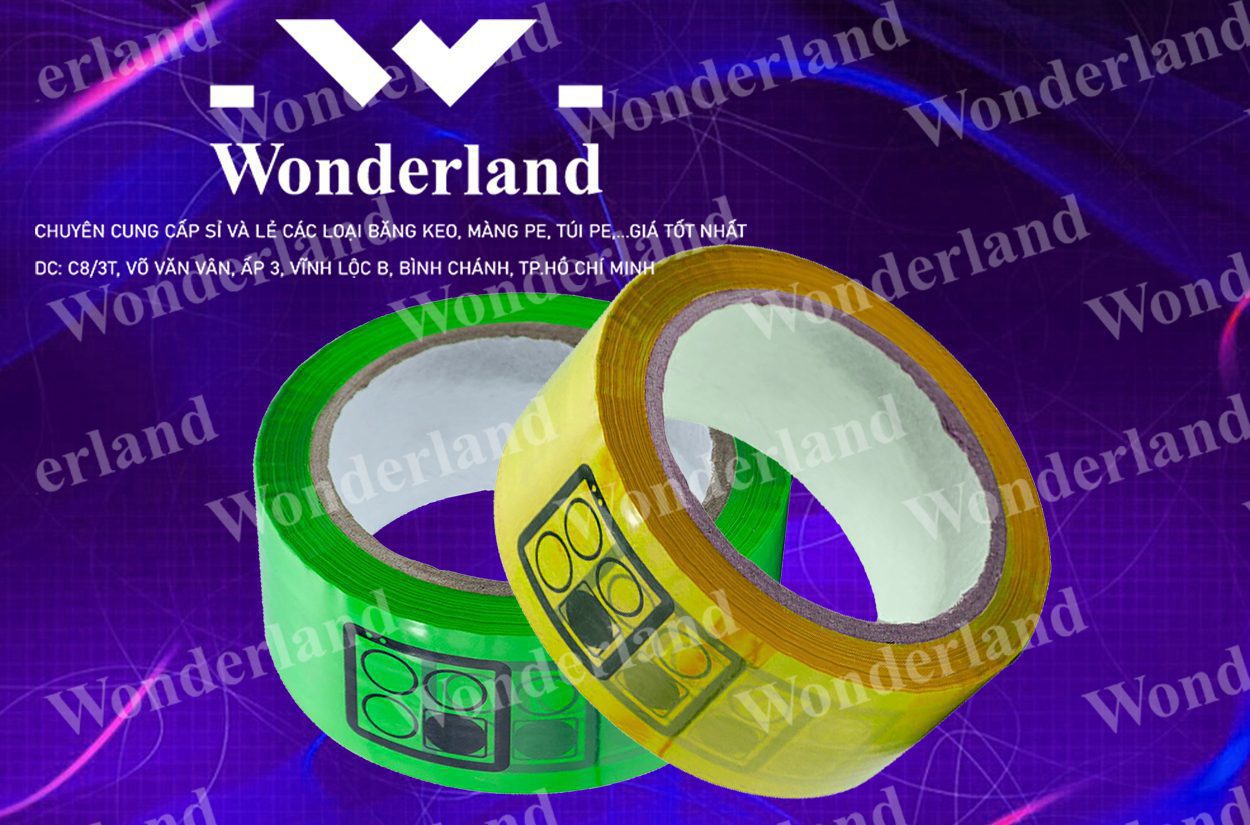 BĂNG KEO IN LOGO SIZE 42MM WONDERLAND CHẤT LƯỢNG CAO
