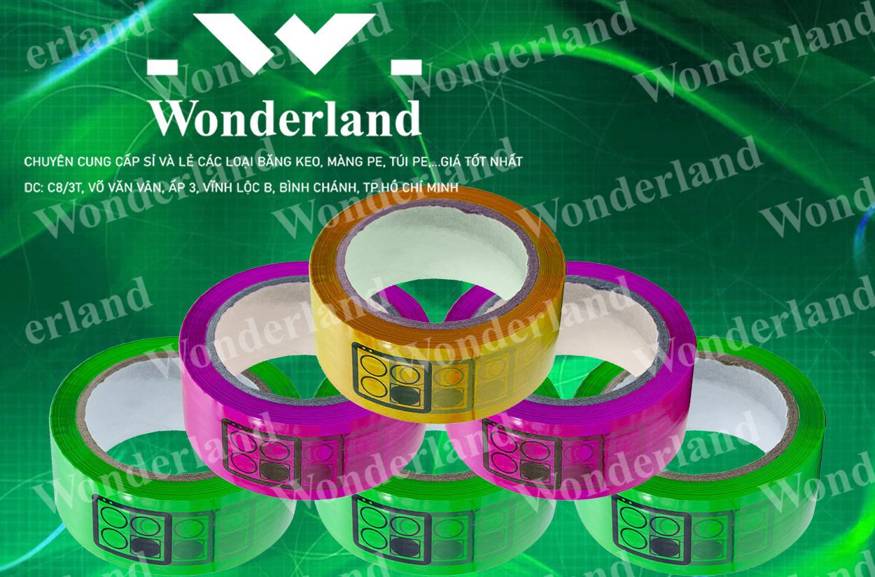 BĂNG KEO IN LOGO SIZE 42MM WONDERLAND GIÁ SỈ TỐT NHẤT