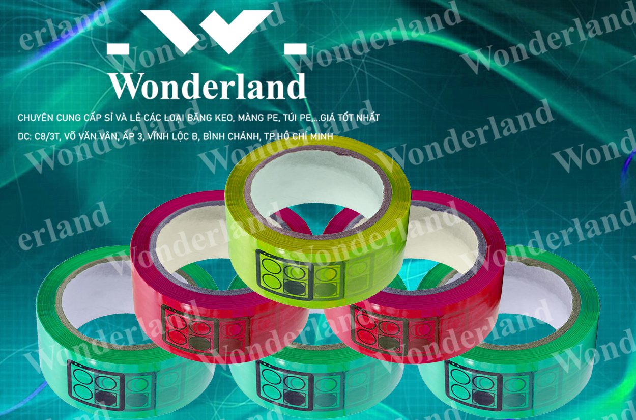 BĂNG KEO IN LOGO SIZE 42MM WONDERLAND GIÁ SỈ ƯU ĐÃI
