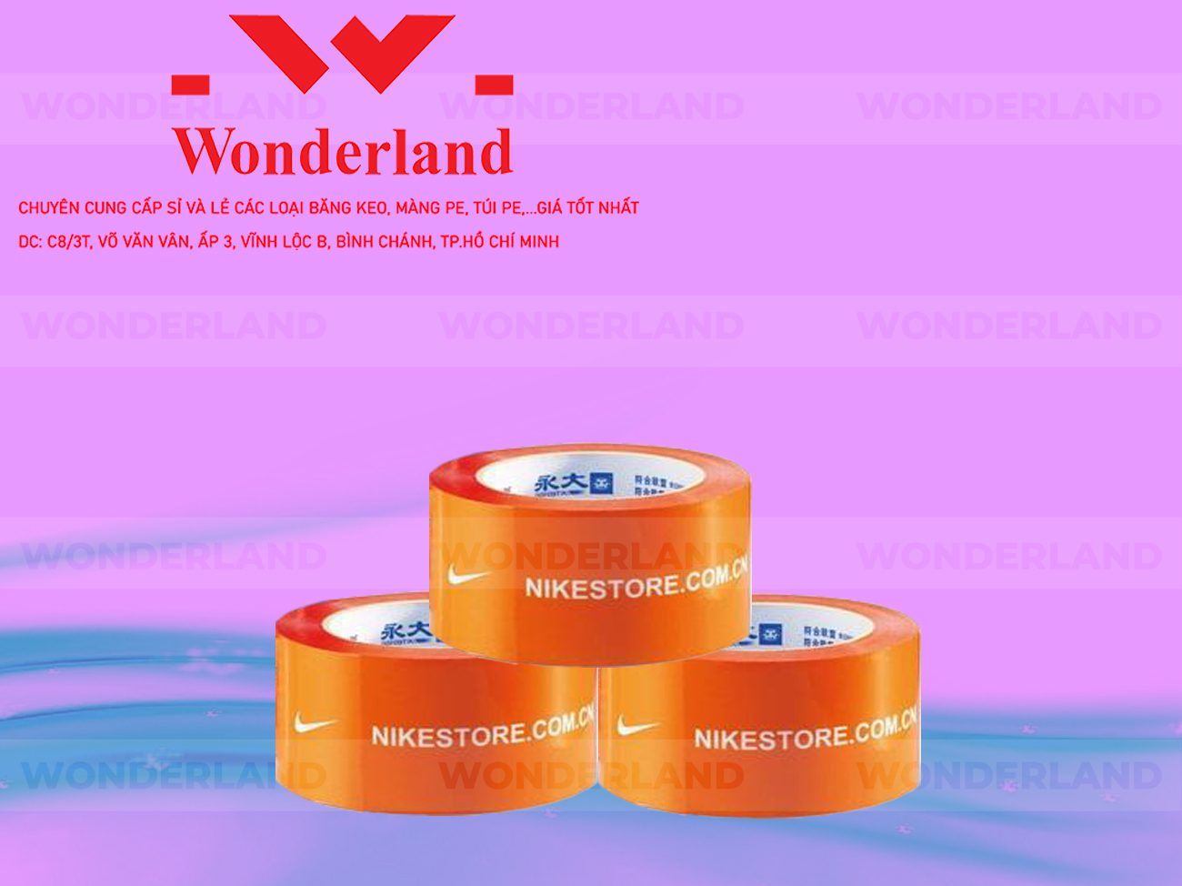 BĂNG KEO IN LOGO SIZE 44MM WONDERLAND GIÁ TỐT