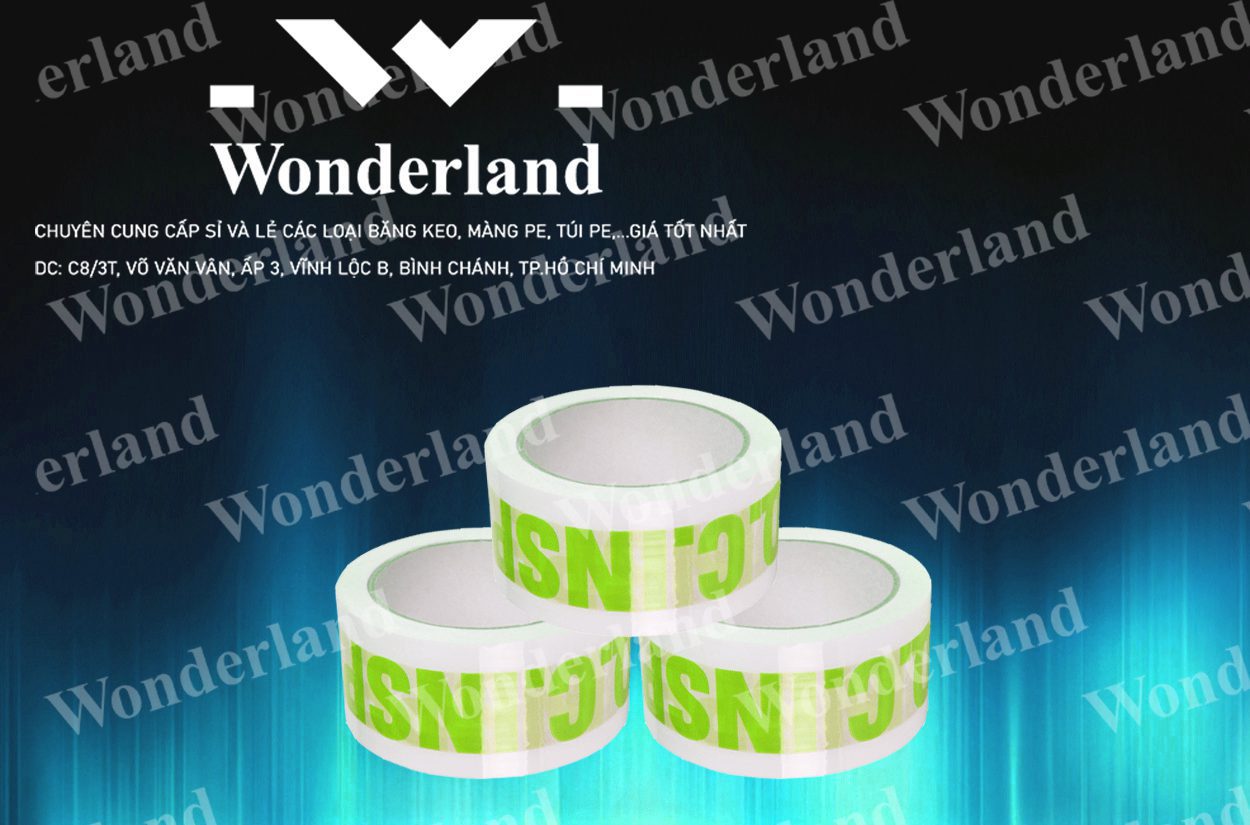 BĂNG KEO IN LOGO SIZE 46MM WONDERLAND CHẤT LƯỢNG TỐT