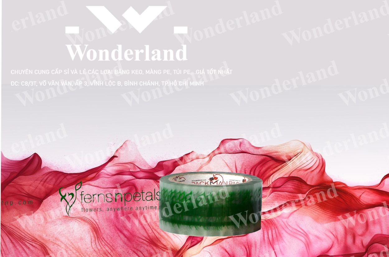 BĂNG KEO IN LOGO SIZE 50MM WONDERLAND CHẤT LƯỢNG HÀNG ĐẦU