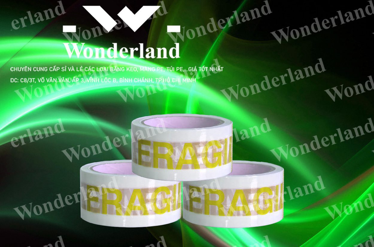 BĂNG KEO IN LOGO SIZE 50MM WONDERLAND GIÁ RẺ NHẤT