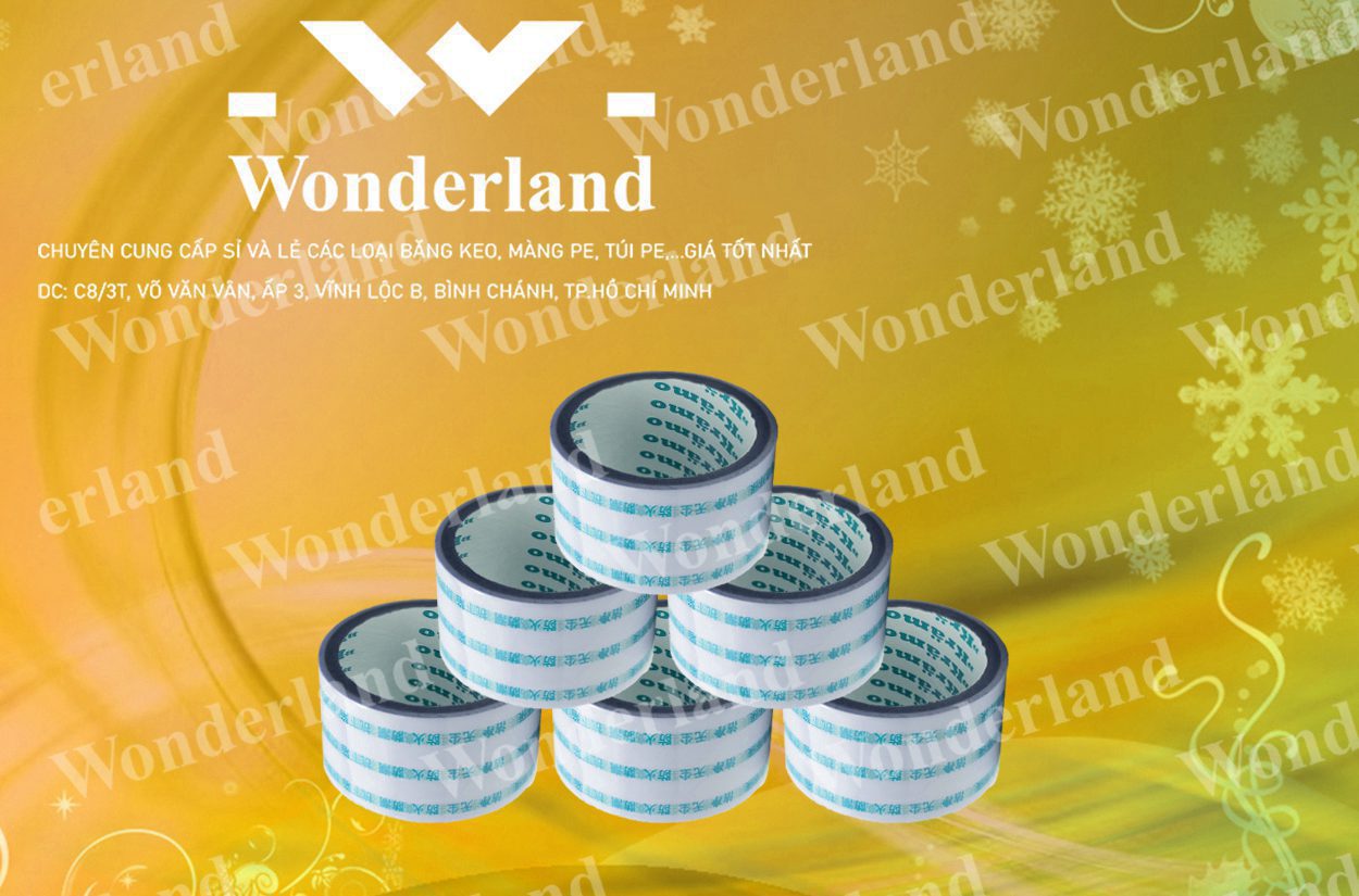 BĂNG KEO IN LOGO SIZE 52MM WONDERLAND GIÁ RẺ NHẤT