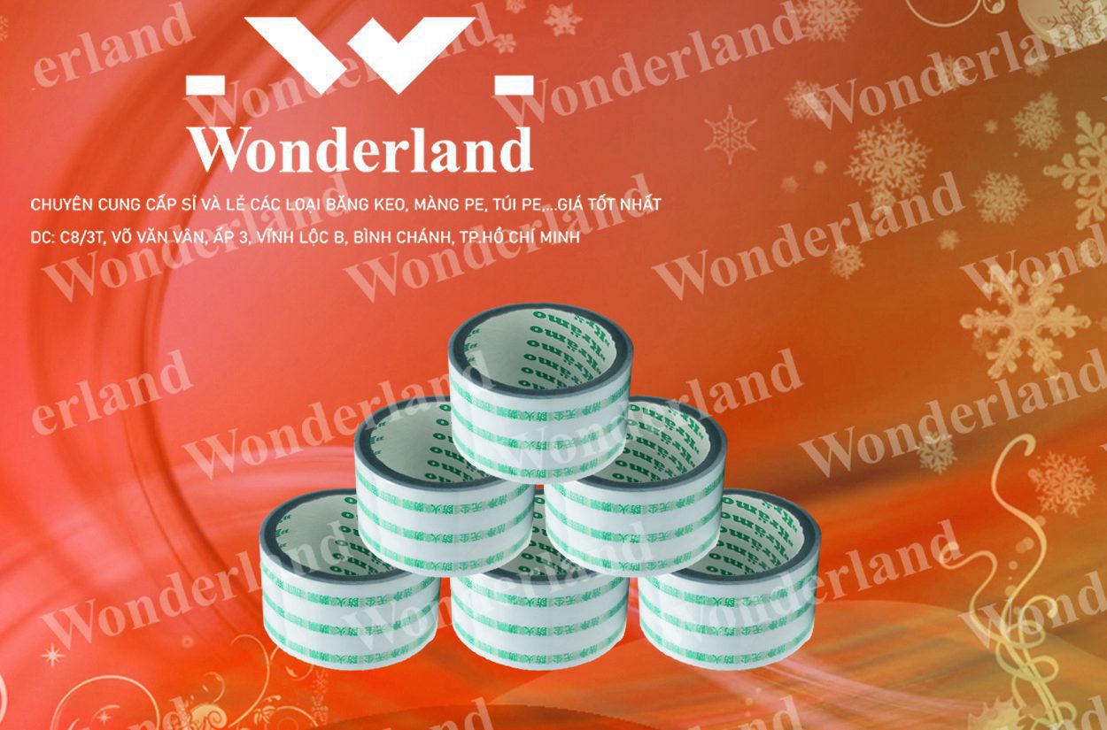 BĂNG KEO IN LOGO 52MM WONDERLAND GIÁ SỈ