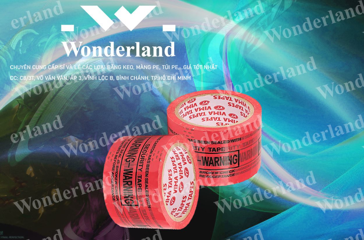 BĂNG KEO IN LOGO SIZE 58MM WONDERLAND CHẤT LƯỢNG CAO