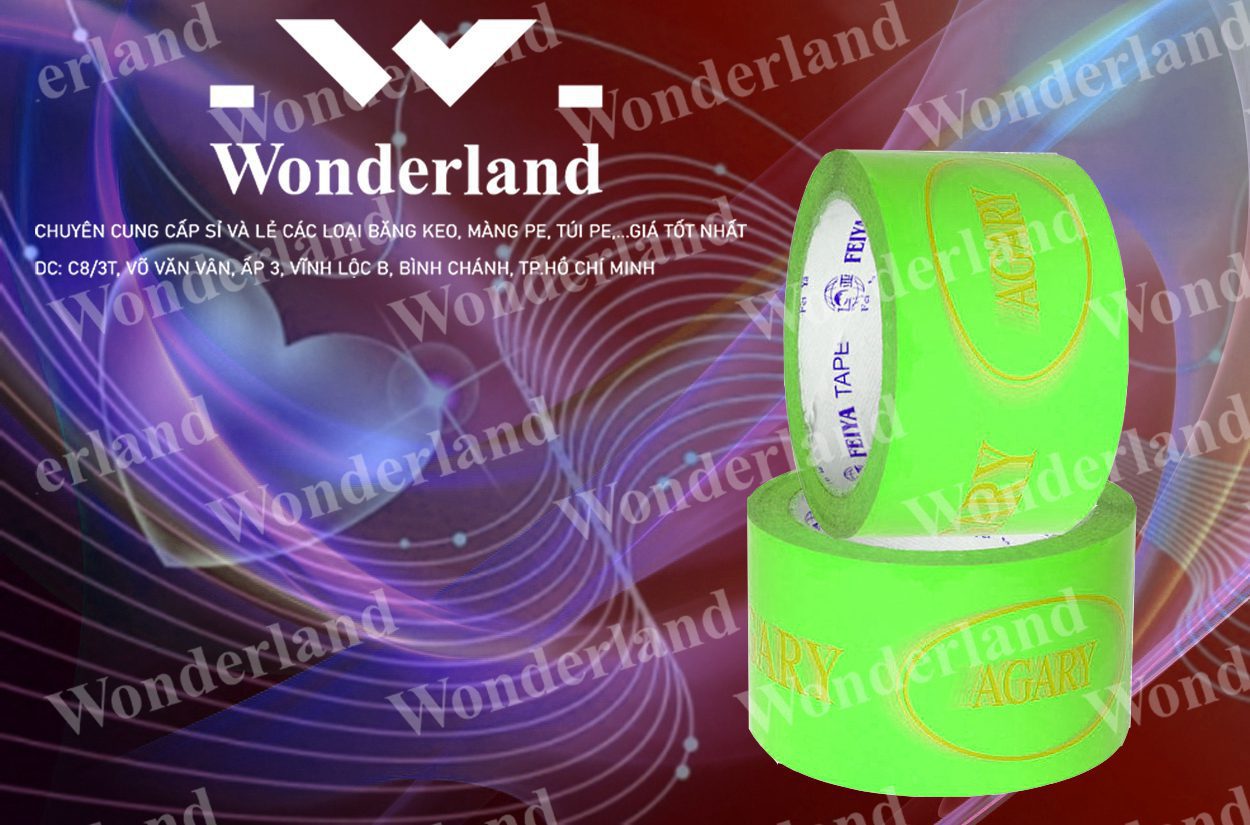 BĂNG KEO IN LOGO SIZE 60MM WONDERLAND CHẤT LƯỢNG TỐT
