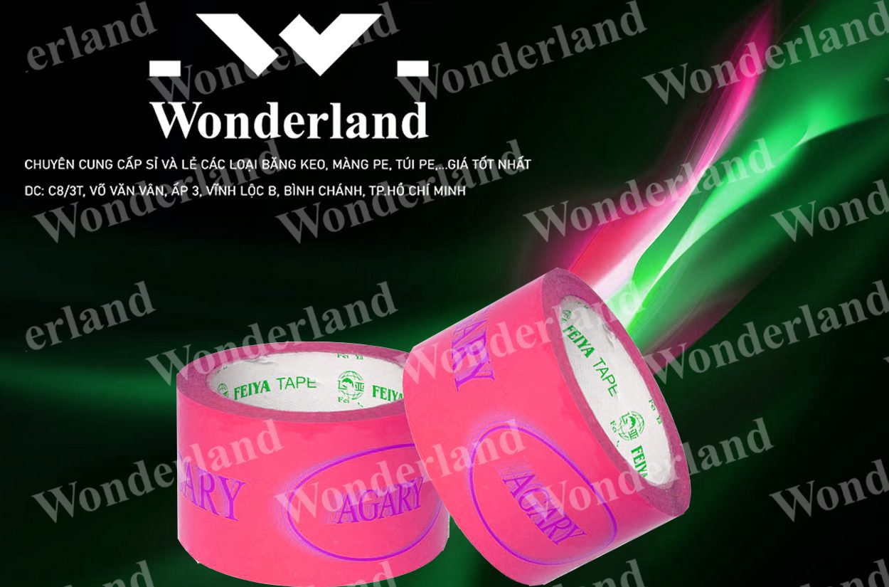 BĂNG KEO IN LOGO 62MM WONDERLAND CHẤT LƯỢNG TỐT