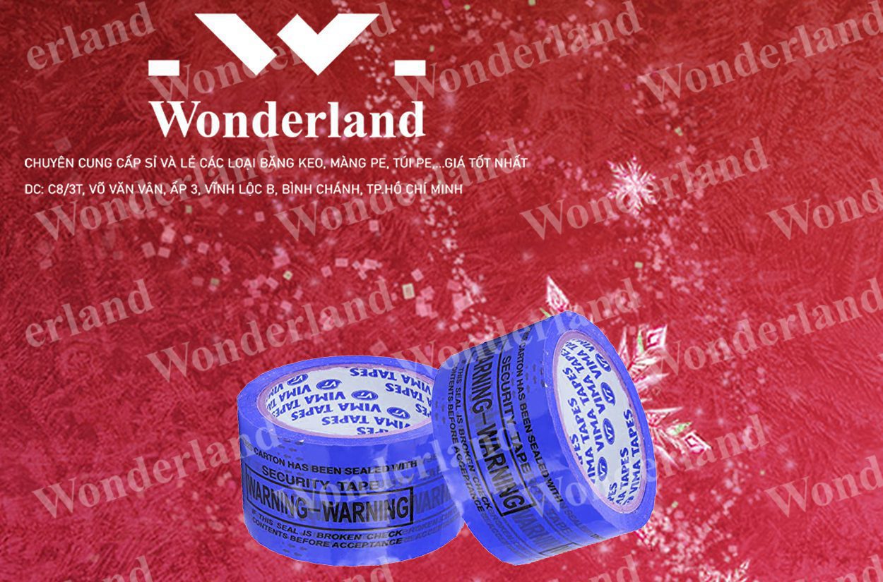 BĂNG KEO IN LOGO SIZE 64MM WONDERLAND CHẤT LƯỢNG CAO