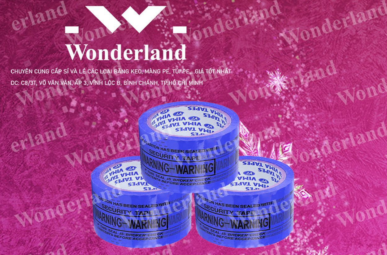 BĂNG KEO IN LOGO SIZE 64MM WONDERLAND GIÁ SỈ TỐT NHẤT