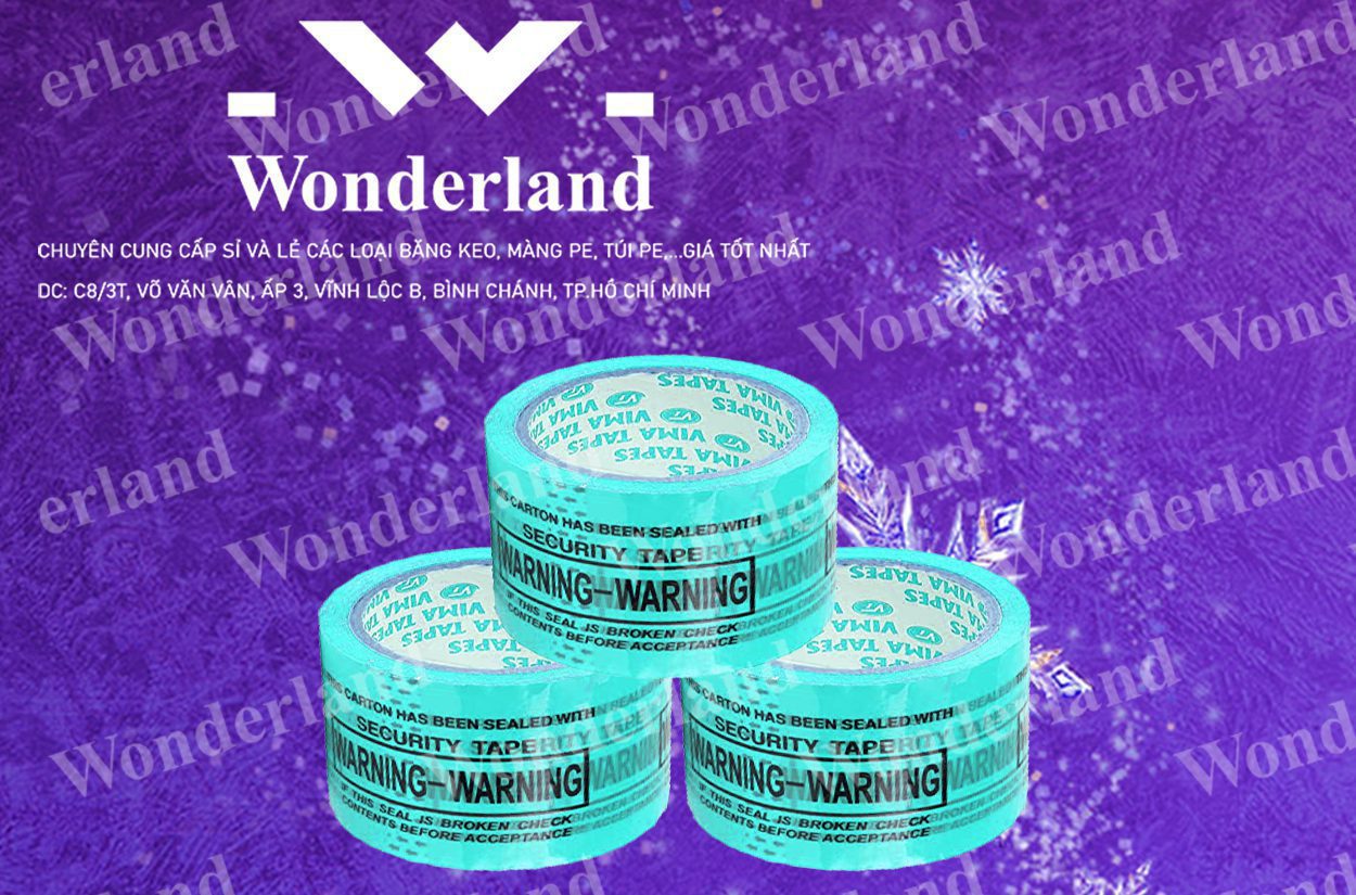 BĂNG KEO IN LOGO SIZE 64MM WONDERLAND GIÁ RẺ NHẤT