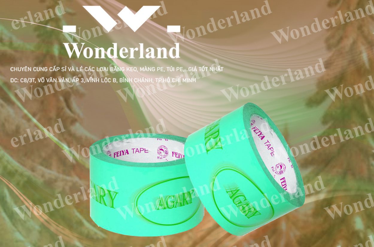 BĂNG KEO IN LOGO SIZE 66MM WONDERLAND CHẤT LƯỢNG CAO