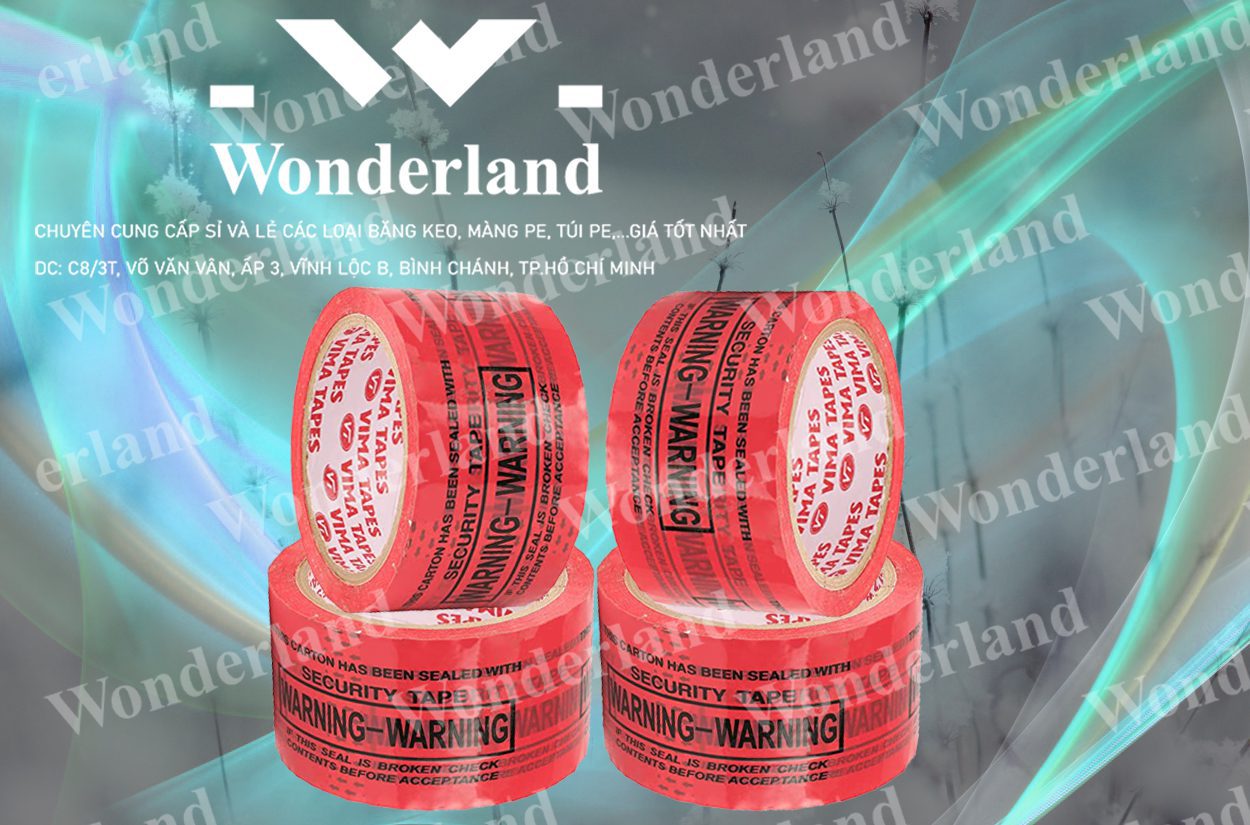 BĂNG KEO IN LOGO SIZE 70MM WONDERLAND GIÁ RẺ NHẤT
