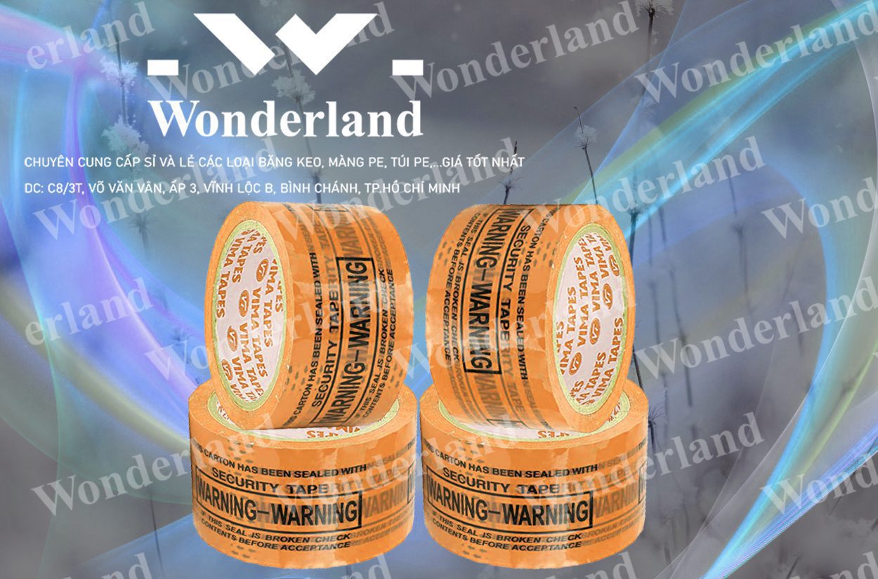 BĂNG KEO IN LOGO SIZE 70MM WONDERLAND GIÁ SỈ