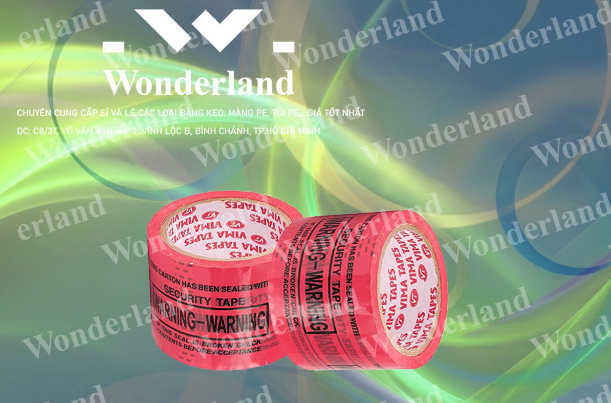 BĂNG KEO IN LOGO SIZE 72MM WONDERLAND CHẤT LƯỢNG TỐT