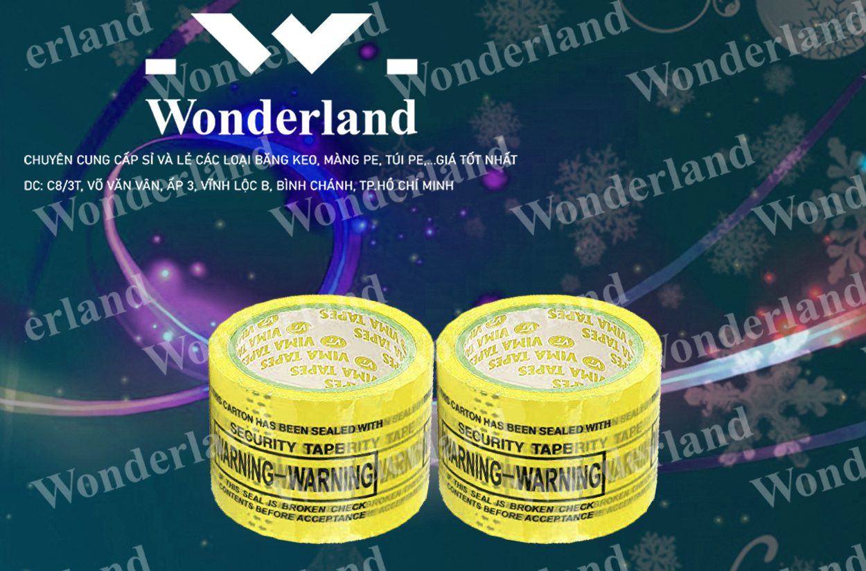 BĂNG KEO IN LOGO SIZE 74MM WONDERLAND CHẤT LƯỢNG TỐT