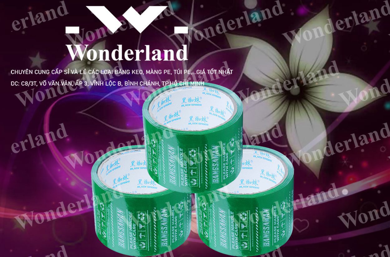 BĂNG KEO IN LOGO SIZE 76MM WONDERLAND GIÁ RẺ NHẤT
