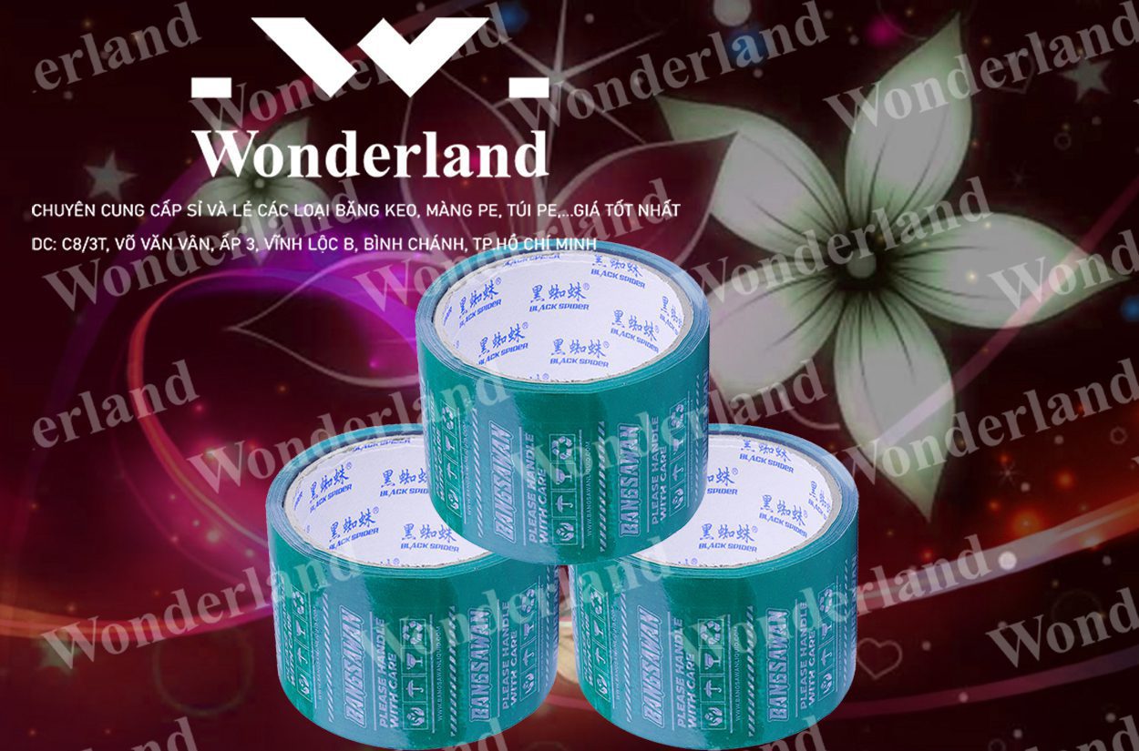 BĂNG KEO IN LOGO SIZE 76MM WONDERLAND GIÁ SỈ