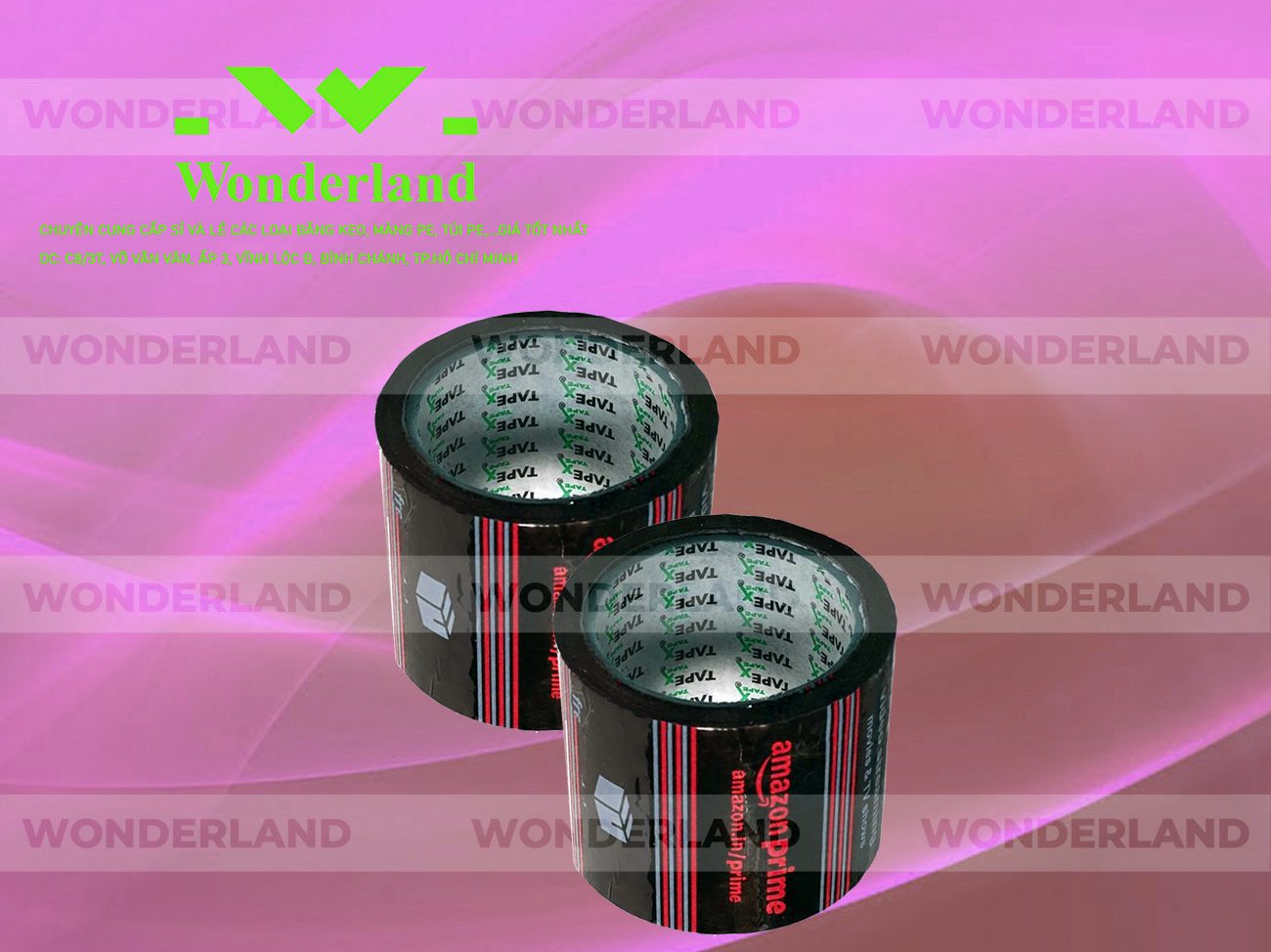 BĂNG KEO IN LOGO SIZE 77MM WONDERLAND CHẤT LƯỢNG TỐT