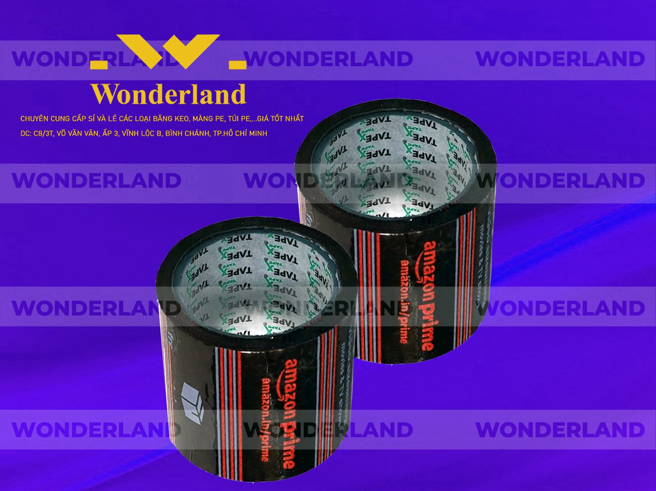 BĂNG KEO IN LOGO SIZE 79MM WONDERLAND CHẤT LƯỢNG CAO